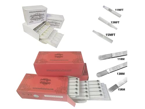 MUMBAI TATTOO COMBO PACK NEEDLES 11RM,13RM,15RM ROUND MAGNUM LINER, SHADER WITH TIPS 11MFT,13MFT,15MFT (PACK OF 3 RED BOX NEEDLES & 3 BOX TIPS)-image-17