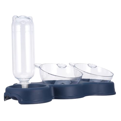 LOLIPPYY 猫用自動給餌器 多機能フード ウォーターボウル 製衛生的な二重ボウル付き高さなペットフィーダー 犬猫兼用 省スペース設計首の負