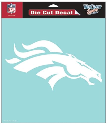 WinCraft Denver Broncos Team Logo Die Cut Decal 8 x 8 (White)
