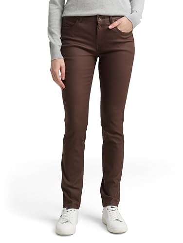 TOM TAILOR Damen 1048883 Coated TTLENE Slim Jeans, 39225-Brown Denim, 30W / 30L TOM TAILOR Damen 1048883 Coated TTLENE Slim Jeans, 39225-Brown Denim, 30W / 30L