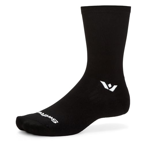 Image of Swiftwick- ASPIRE Crew Cycling Socks, Firm Compression Fit, Moisture Wicking