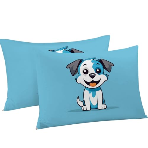 Housse de couette 220x240 chiot en microfibre douce avec zip solide - 5