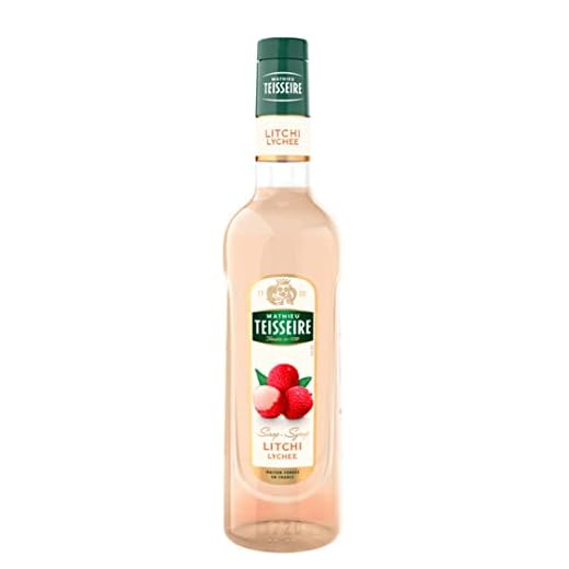 Sirop de Litchi Mathieu Teisseire, pour boissons, limonades, sodas, cocktails avec ou sans alcool, thés, milk-shakes, smoothies, bouteille de 70cl