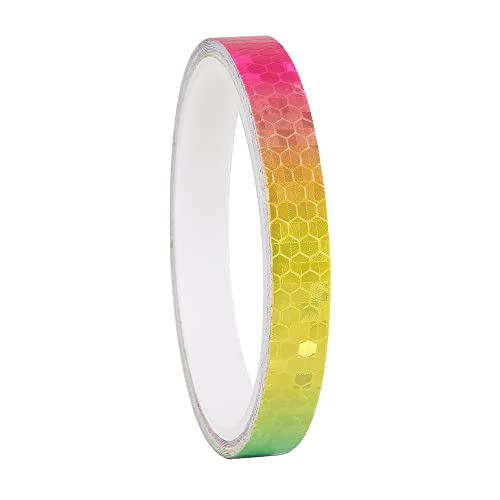 BRIGHT PLUS LIGHT & SAFETY Multicolor Reflective Tape 0.5" X10'-Waterproof Self-Adhesive Trailer Reflector Tape-Reflective Tape for Trucks,Trailers,Cars.Warning Caution Conspicuity Tape (Multicolor)