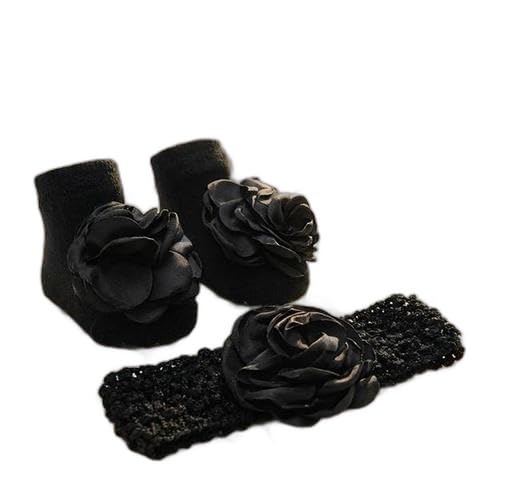 Soft Cotton Booties & Matching Hairband Set for Baby Girls (0?12 Months)|PRA-P392-6-9 Months-image-49