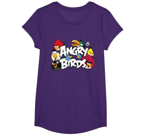 Angry Birds Classic T-Shirt, Girls, Purple, X-Small