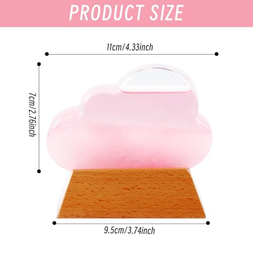 Vidrio de tormenta con predicción del tiempo en forma de nube rosa 7