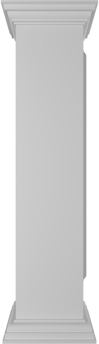 10"W x 48"H Corner Newel Post with Panel, Peaked Capital & Base Trim (Installation kit Included)