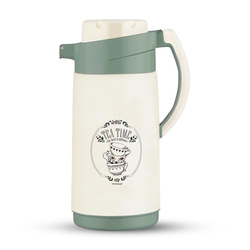 Image of Trueware Aqua Jug Insulated Flask -1500 Ml | Insulated Tea Pot Kettle Inner Steel Outer Plastic | Hot & Cold | Food Grade Plastic | Lightweight BPA-Free | Wide Mouth Design | Ideal for Office, Travel