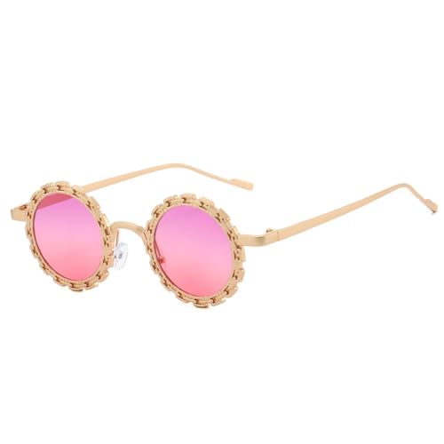 Lunettes de soleil rondes tendance été protection UV400 pour femme