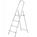 Produktbild Aluleiter Haushaltsleiter Stehleiter Klappleiter 4 Stufen Aluminium 140 cm