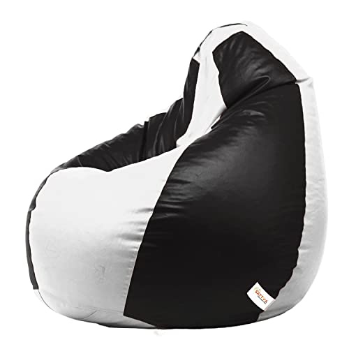 Image of Sattva Classic Bean Bag Cover Without Beans XXL Size Dual Colour - Black White