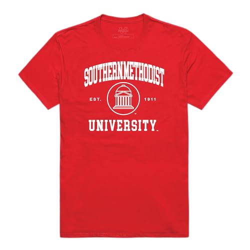 SMU Mustangs Seal College Tee, Red, X-Large