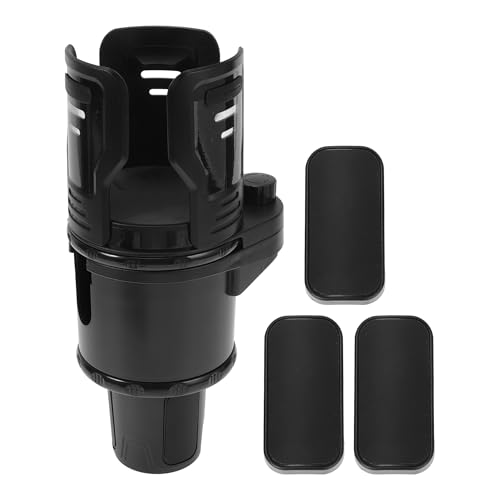 Portavasos para vehículo giratorio 360° 2 en 1 ABS negro miniatura 1