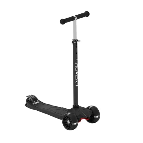 Hover-1 Solaris Kick Scooter with Multicolor Wheel Lights, 4.5” Front Wheels, Rear Foot Brake, and 110 Pound Weight Capacity