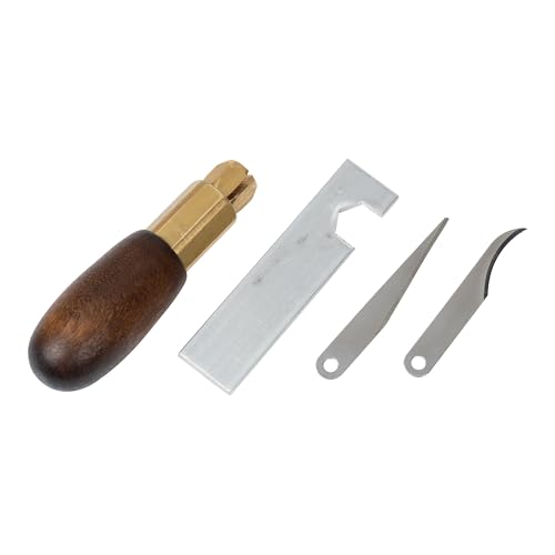 Weaver Leather Supply Craftsman Trimming Knife with Hardwood Handle, Precise Leather Cutting Knife, Utility Tools for Detailed Leathercraft Projects