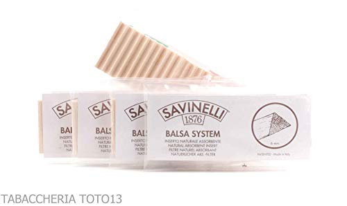 Preisvergleich Produktbild SAVINELLI - 5 CONFEZIONI FILTRINI IN BALSA DI RICAMBIO PER PIPE SAVINELLI 6MM