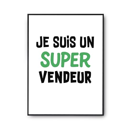Cadeau humour vendeur affiche A2 idee originale anniversaire et depart collègue