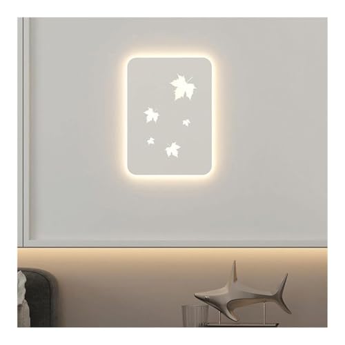 Aplique de Pared LED Cuadrado Regulable de 16 W – Lámpara Moderna de Hierro para Dormitorio, Sala de Estar y Pasillo (Blanco)