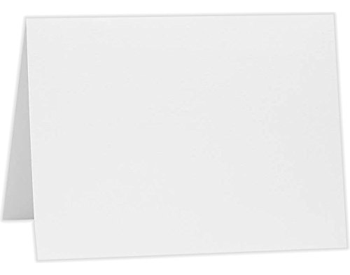 Image of LUXPaper A7 Folded Cards | 5 1 /8 inch x 7 inch | Bright White | 80lb. Cover | 50 Qty