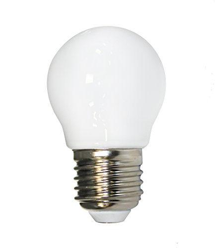 CristalRecord - Bombilla LED Estándar Milky Blanco, Rosca E27, 4,5W, Luz cálida, No regulable Cover