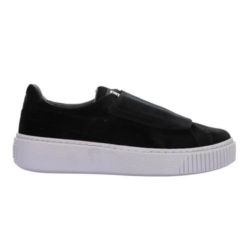 PUMA Puma Women's Basket Platform Strap Velvet Rope Wn Black Black-Icelandic Blue, 11 M US