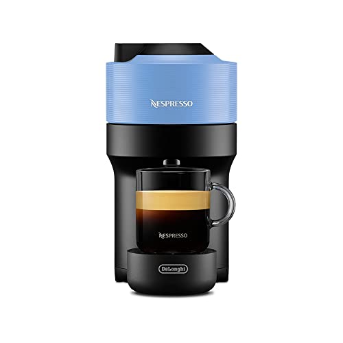Nespresso De'Longhi Vertuo Pop ENV90.A Machine à capsules de café 4 tailles de tasses, technologie Centrifusion, paquet de bienvenue inclus, 1260 W, bleu pacifique