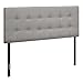 Monarch Specialties Button Tufted Upholstered Modern Headboard Panel - Adjustable Height Adjustable