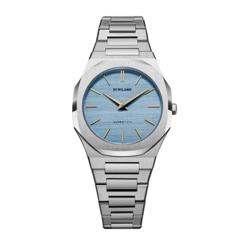 Image of D1 Milano Ultra Thin Women's Luxury Watch, Stainless Steel Case, Quartz Movement, Stainless Steel Strap, 50M Water Resistant Timepiece, Blue Dial, 2 Years Warranty - UTBL17