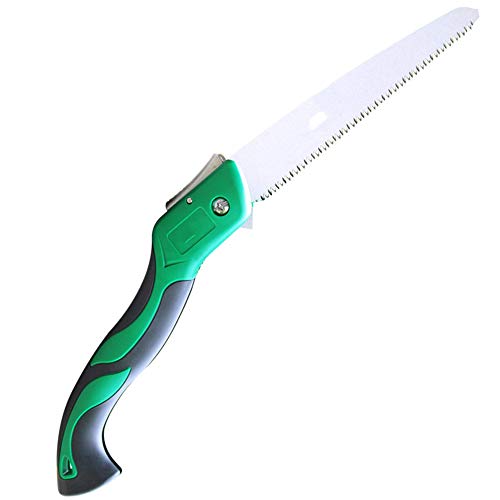 anruo Folding saw SK5 high carbon steel pruning saw with shaving sharp sturdy handle for tree camping pruning gardening