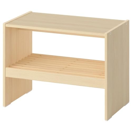 Amazon.co.jp: IKEA イケア ベンチ 靴収納付き パイン材 60x35x45 cm
