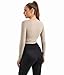 Mustcan Women's Tie Front Shrug Long Sleeve Bolero Cardigan Lightweight Cropped Twist Open Front Casual Short Shawl Tops-Khaki