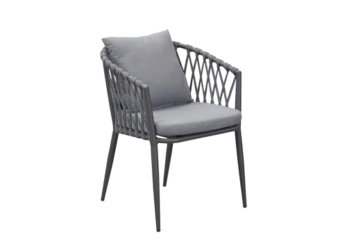 LC Garden »Unicamo Sunrepo« Armlehnstuhl Stapelstuhl Rope anthrazit Gartenstuhl