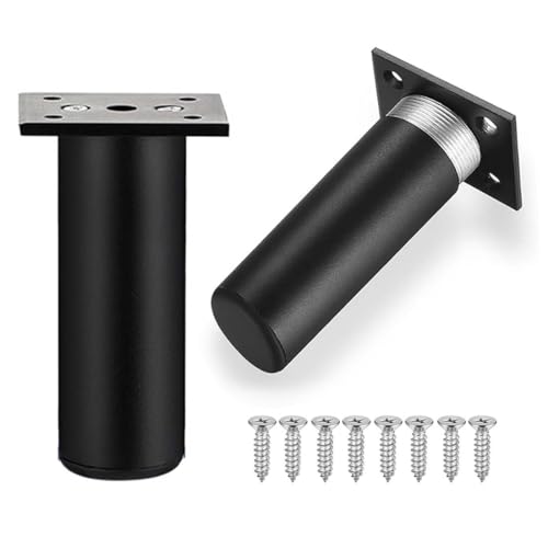 ZZHBOO 2 Pieds de Support pour Meubles Réglables, en Alliage Aluminium Renforcé, pour les Pieds de Canapé, Table Basse, Armoire de Salle de Bain, Meuble TV...