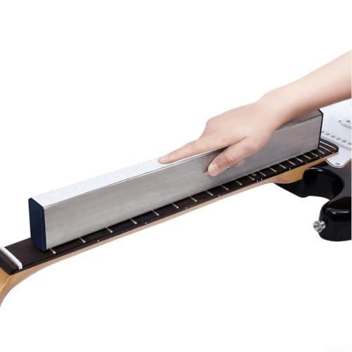 Hasaller Guitar Luthier Tools Fret Leveling Bar Set Professional Grade Guitar Neck Fret Beam Leveling Bar Luthier Tools Guitar Neck Fret Leveling Bar Luthier Tool with Self Adhesive Sandpaper(A)