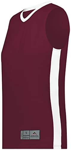Ladies Match-Up Basketball Jersey Maroon/White M