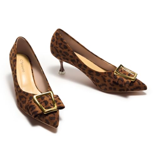 Image of C.Paravano Women's Pumps | Women Heels Closed Toe | Pumps Shoes Women | Chic Pointed Toe Design | Comfort Heels