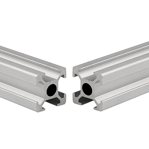 Mssoomm 2 Pack 1515 Aluminum Extrusion Profile Length 70.08 inch / 1780mm Silver, 15 x 15mm 15 Series T Type T-slot European Standard Extrusions Profiles Anodized Linear Rail Guide Frame for CNC