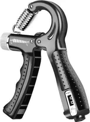 MANOGYAM Finger Exerciser Hand Gripper, Hand Grip, Muscle and Injury Recovery, Forearm Exerciser with Counter Adjustable 5 Kg To 60 Kg, Hand Grip Strengthener for Men And Women (Black)-image-4