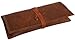 Gbag (T) Genuine Leather Stationery Pencil Pen Case Art Pouch Office Uni College Smart Everyday Vintage Unisex Brown T5