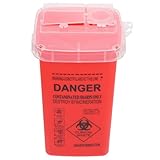 SUPVOX NadelentsorgungsbehäLter 1 Liter KanüLenabwurfbehäLter Sicherer BehäLter FüR Spritzen Scharfe GegenstäNde Kompakt FüR Klinik Zuhause Und Reise 6.10X3.94X3.94In