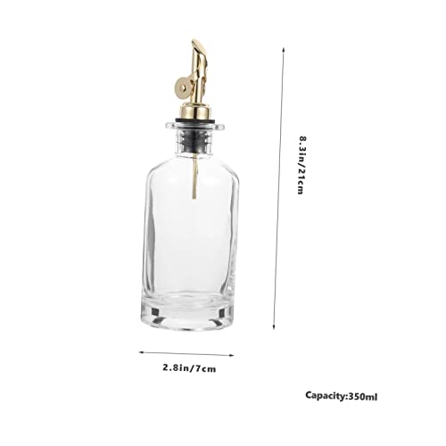 Ciieeo 2pcs Automatic Oil Control Pot Glass Sauce Dispenser Bottle Oil Vinegar Dispenser for Bar Soy Sauce Bottle Pump