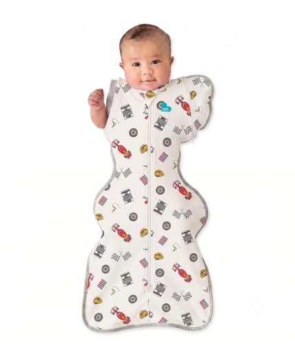 Image of Love to Dream Swaddle Up Transition Swaddle, 1.0 TOG, Patented Zip-Off Wings, Gently Help Baby Transition from Being Swaddled to Arms Free When Showing Signs of Rolling, 13-19 lbs, Dream Racer