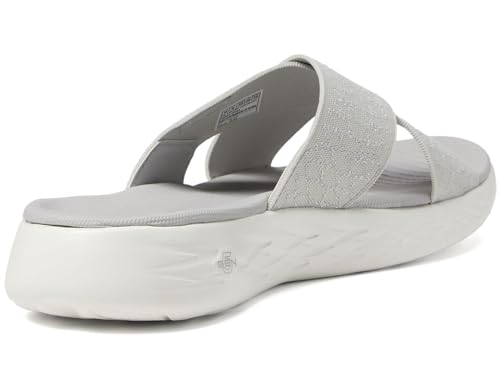 SKECHERS, Womens, On-The-Go 600 - Enchanted, Gray, 9, B - Medium
