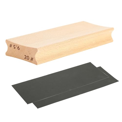 Papier poli et bloc de ponçage de rayon pour réparer votre guitare sur votre établi