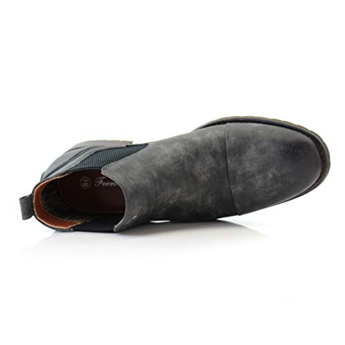 Image of Ferro Aldo Men's Chelsea Boots | Pull-On Ankle Boot in Plain Toe, Cap Toe & Wingtip Brogue Styles | For Casual, Dress, Work & Formal Events
