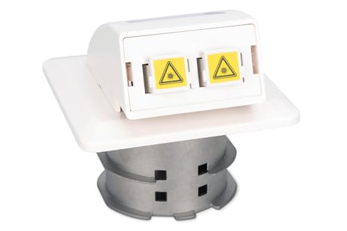 DIGITUS DN-93201 - FTTH Glasfaser Anschlussdose - 2 Ports - für SC- oder LC-Adapter - Unterputz Netzwerk-Dose - FTTB FTTx - Weiß
