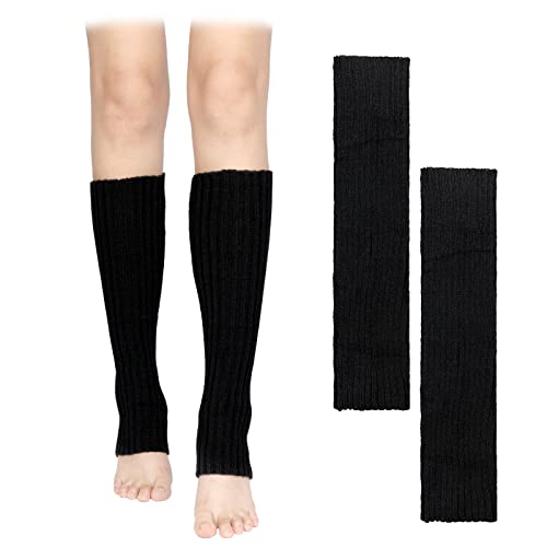 KINBOM 1 Par Calentadores de Piernas, Calentadores de Piernas para Damas de Los Años 80 Calentadores de Piernas de Punto Acanalado Calentadores de Piernas Mujeres Leg Warmers para Fiestas Bailes Depor