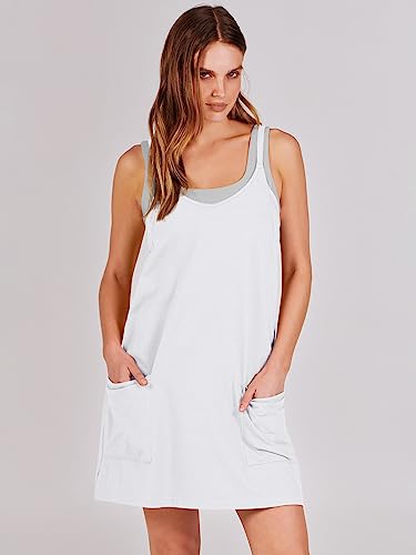 Image of ANRABESS Women Athletic Dress Summer Tennis Workout Active Sports Mini Romper Dress Built in Shorts Travel Vacation Clothes
