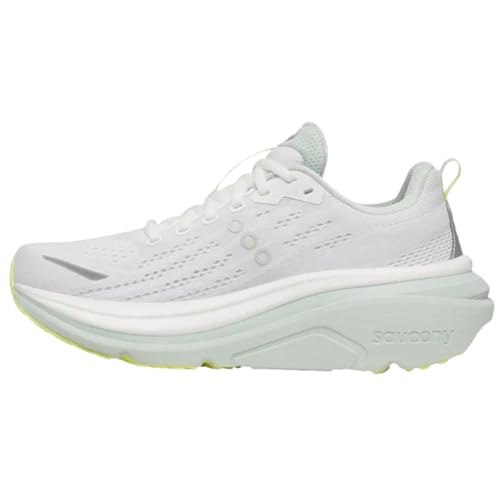 Saucony Women's Hurricane 25 Sneaker, White/Mist, US 8